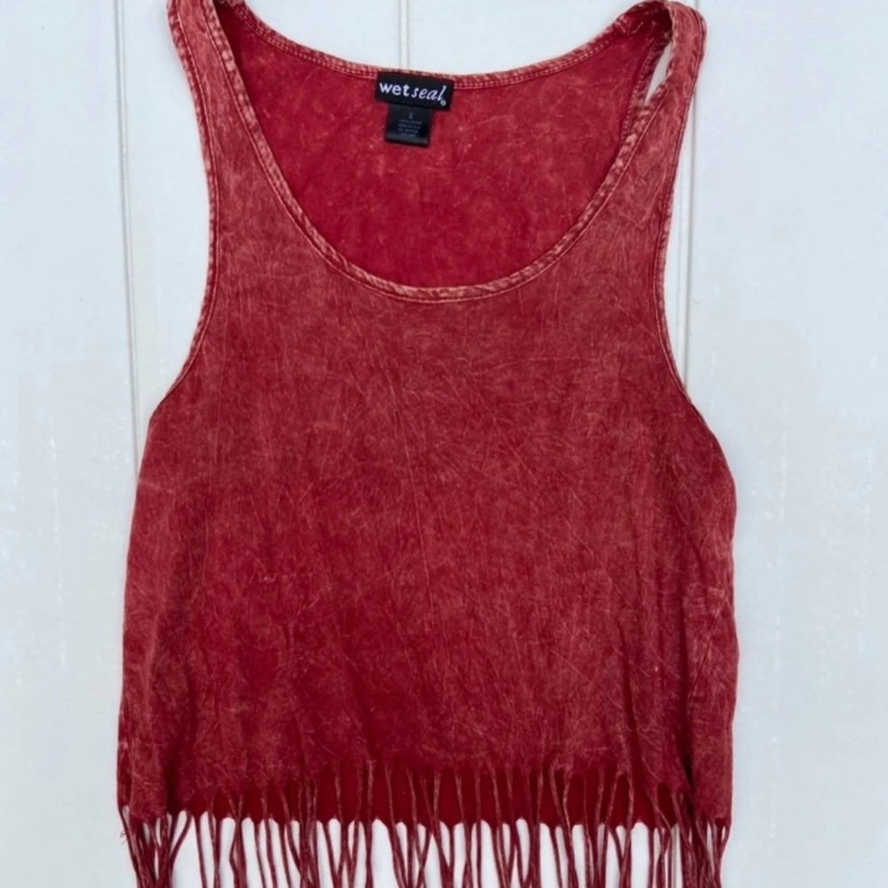 Super fun Fringe Tank Top. Wet Seal. Juniors/woman’s. Summer. Boho. Beach wear.